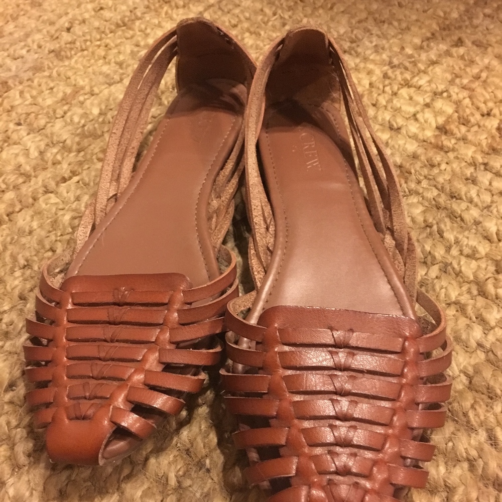 Jcrew leather huarache sandals